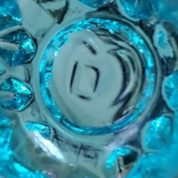 GLOWS Degenhart Aqua Blue Glass Mini Pitcher Toothpick Holder - Picture 3 of 12